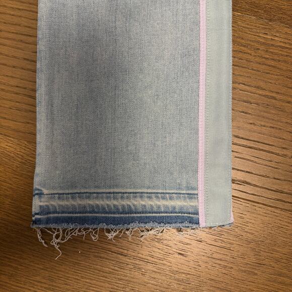 Veronica Beard Carolyn Baby Boot Kick Flare High Rise Jeans Pink Stripe Size 29 - Picture 4 of 10